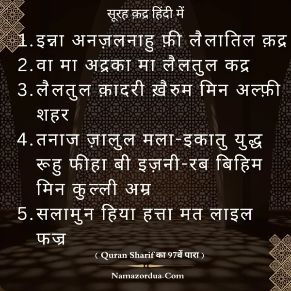 Read more about the article Inna Anzalna Surah in Hindi: सूरह क़द्र हिंदी में